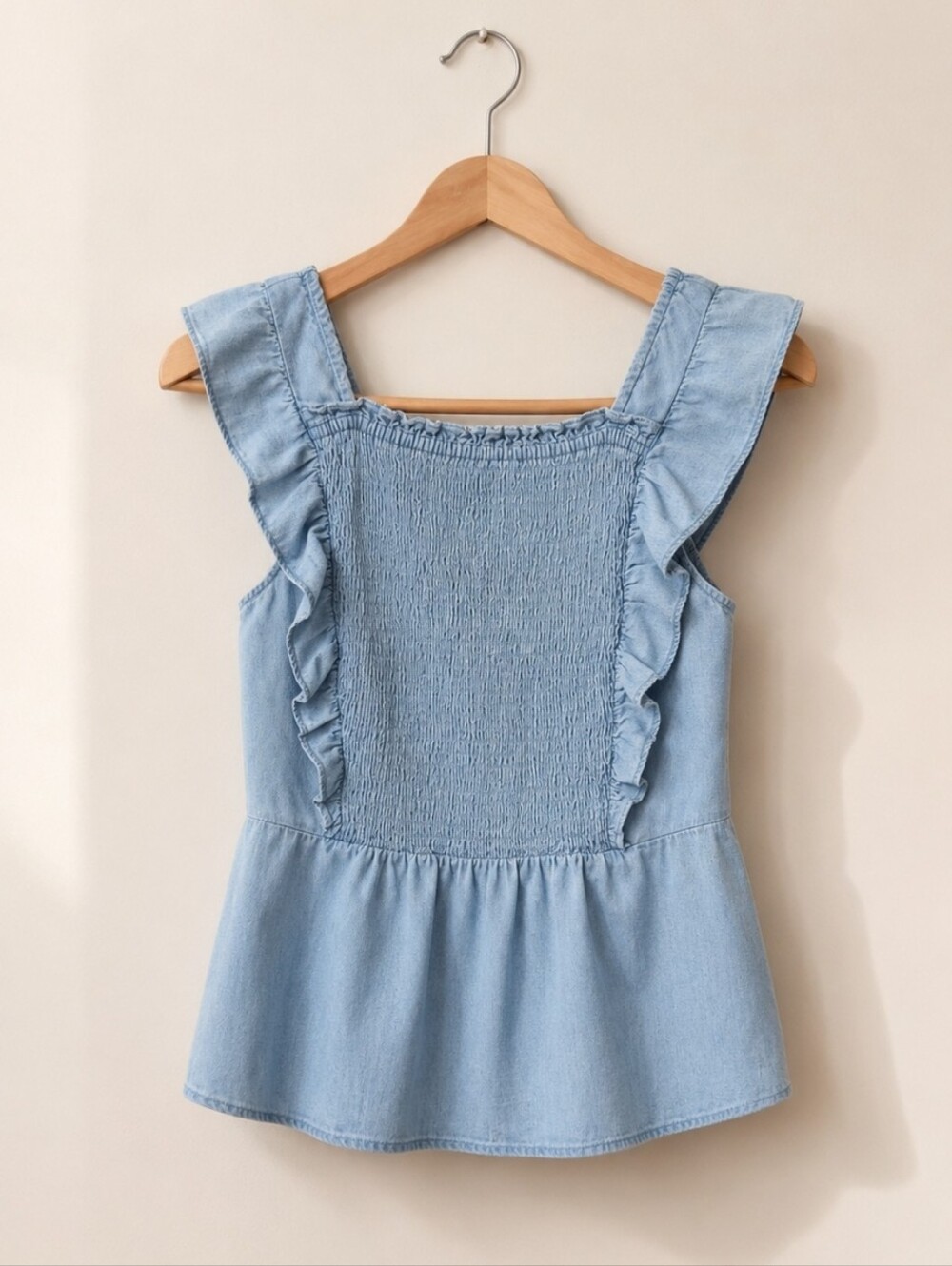 Old Navy Smocked Peplum Top, Medium